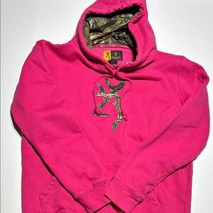 Browning Pink Sweater with Hood and Relaxed Fit